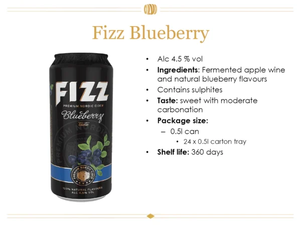 Fizz Blueberry Cider Distributor In Uk Wholesale Importer Lithuanian Beer